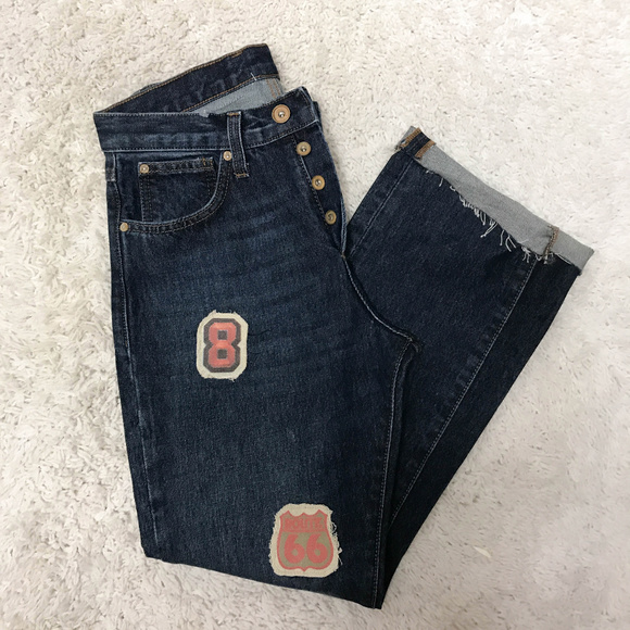 Raw edge finish legs vintage style patches - Picture 3 of 6